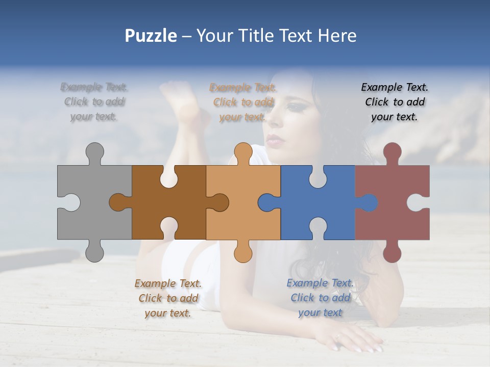 Fitness Woman Posing PowerPoint Template