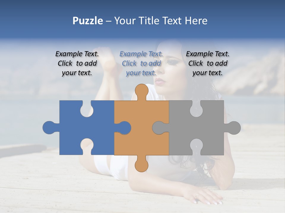 Fitness Woman Posing PowerPoint Template