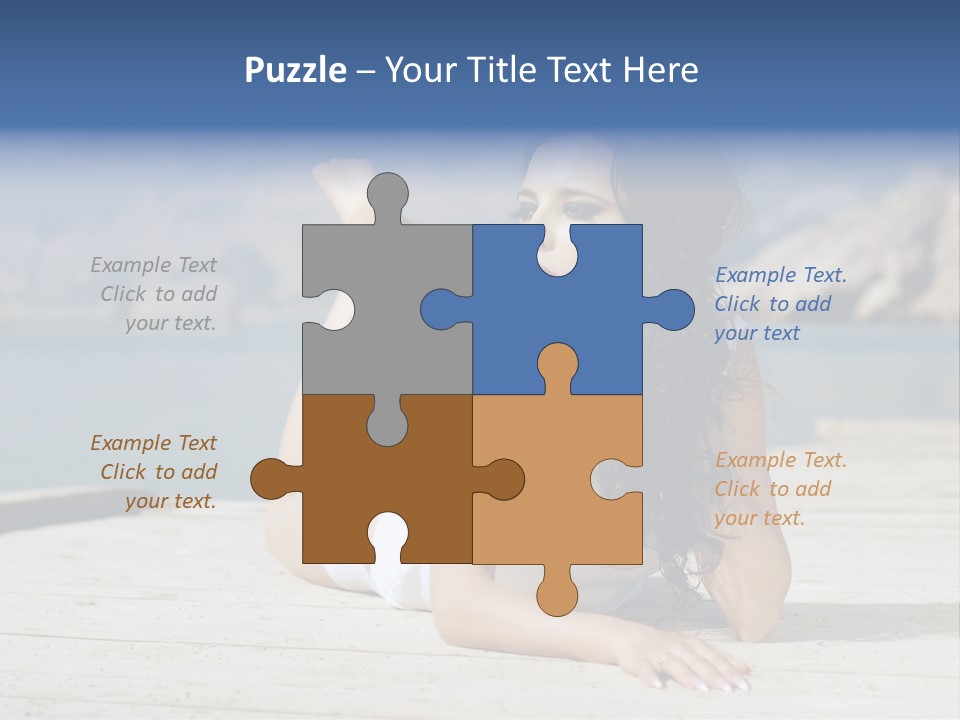 Fitness Woman Posing PowerPoint Template