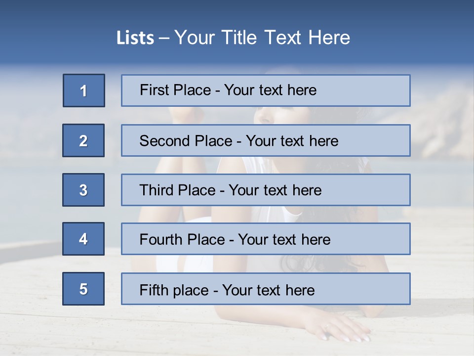 Fitness Woman Posing PowerPoint Template