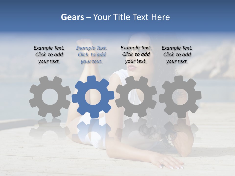 Fitness Woman Posing PowerPoint Template