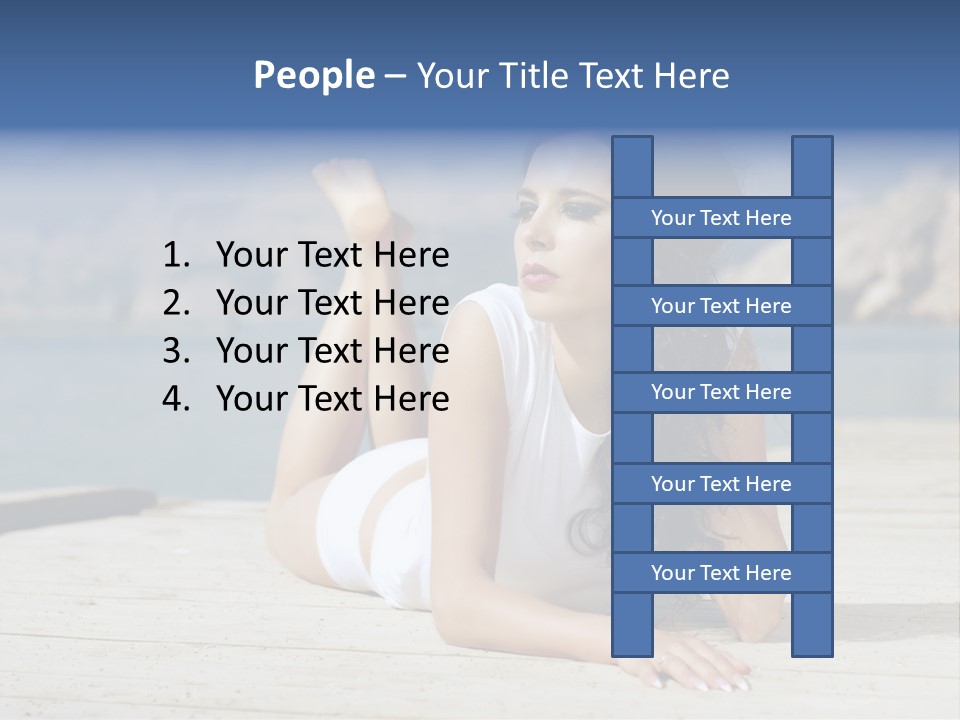 Fitness Woman Posing PowerPoint Template