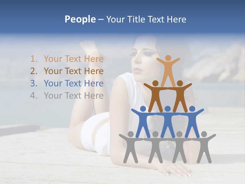 Fitness Woman Posing PowerPoint Template