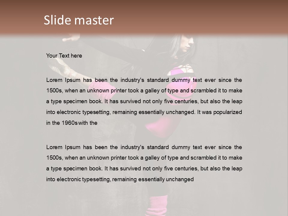 Fitness Woman Posing PowerPoint Template