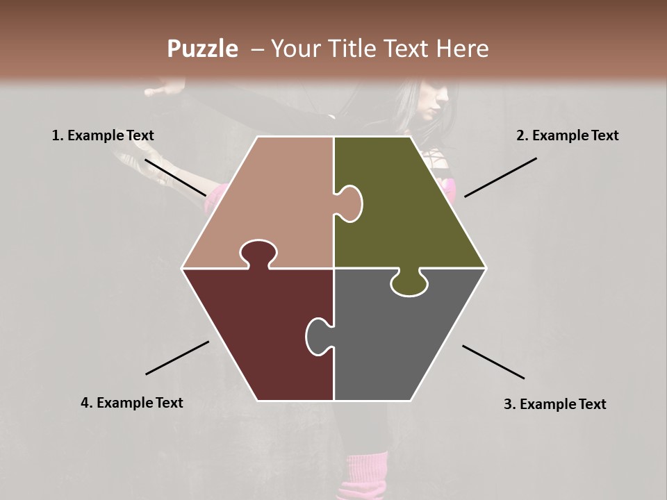 Fitness Woman Posing PowerPoint Template