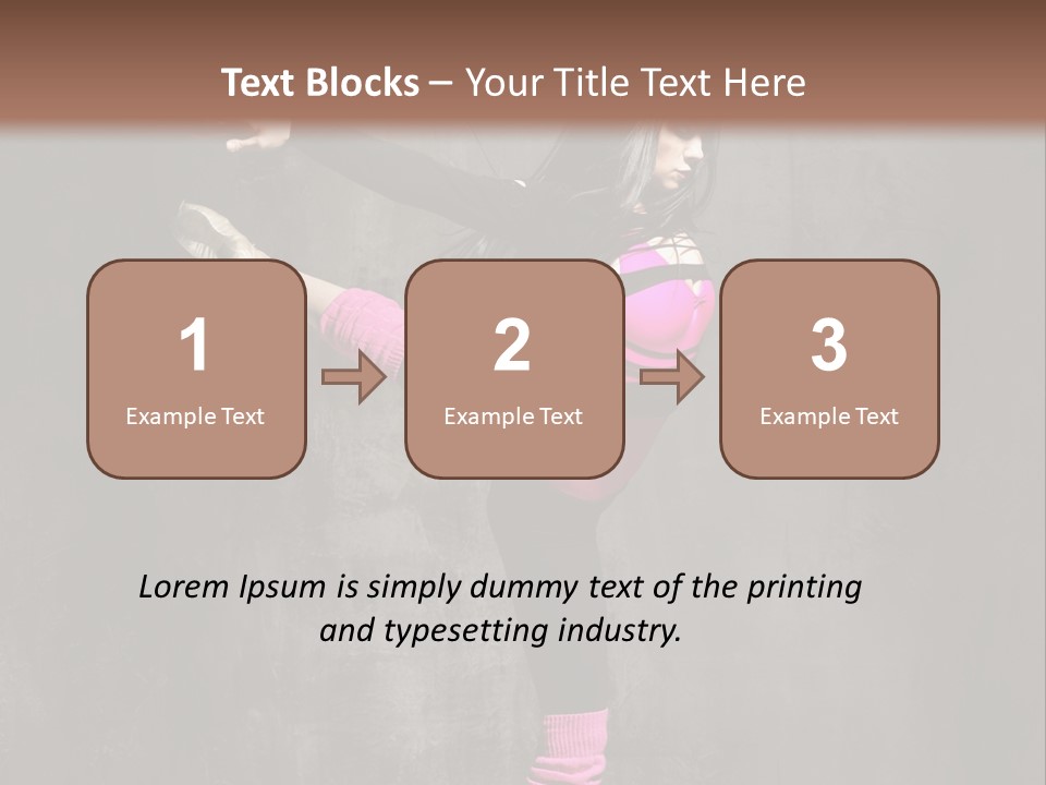 Fitness Woman Posing PowerPoint Template