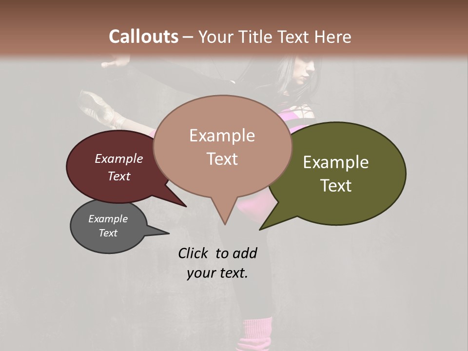 Fitness Woman Posing PowerPoint Template