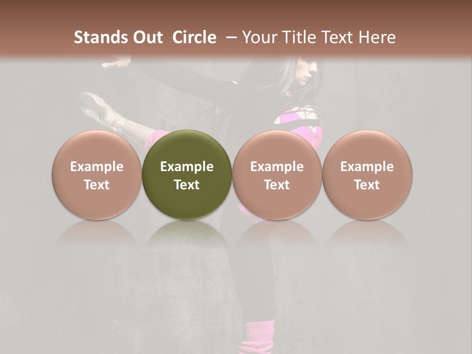 Fitness Woman Posing PowerPoint Template