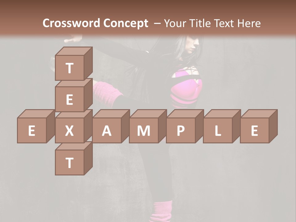 Fitness Woman Posing PowerPoint Template