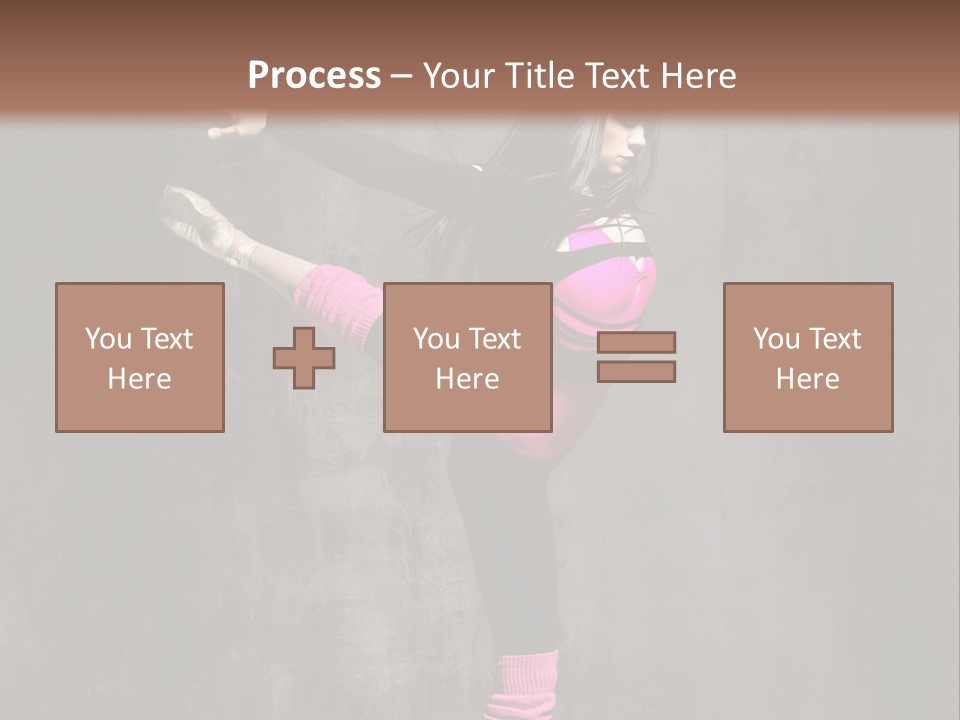 Fitness Woman Posing PowerPoint Template