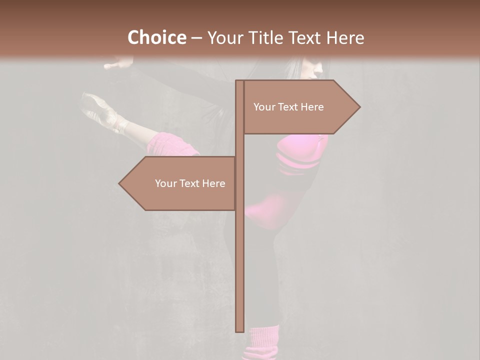 Fitness Woman Posing PowerPoint Template