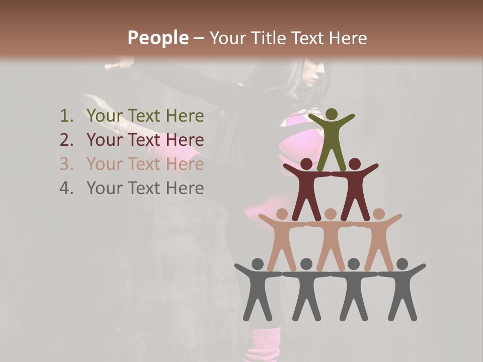 Fitness Woman Posing PowerPoint Template