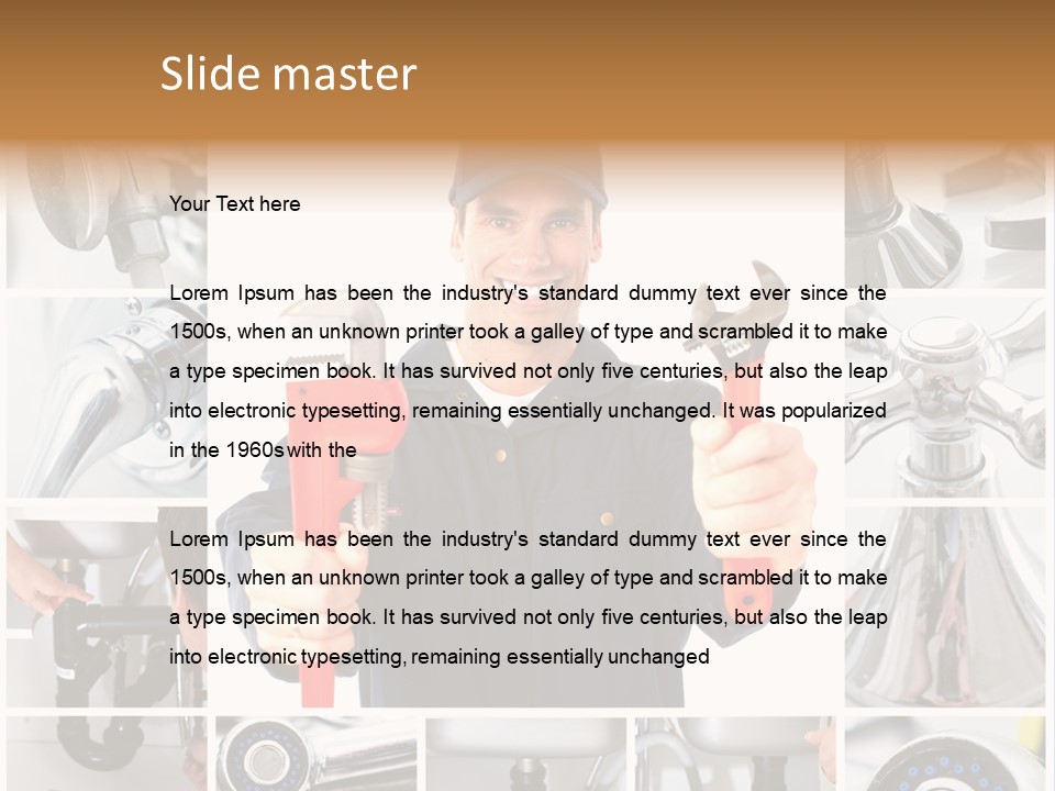 Adjustable Work Plumbing PowerPoint Template