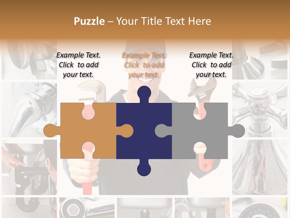 Adjustable Work Plumbing PowerPoint Template