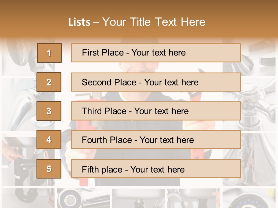 Adjustable Work Plumbing PowerPoint Template
