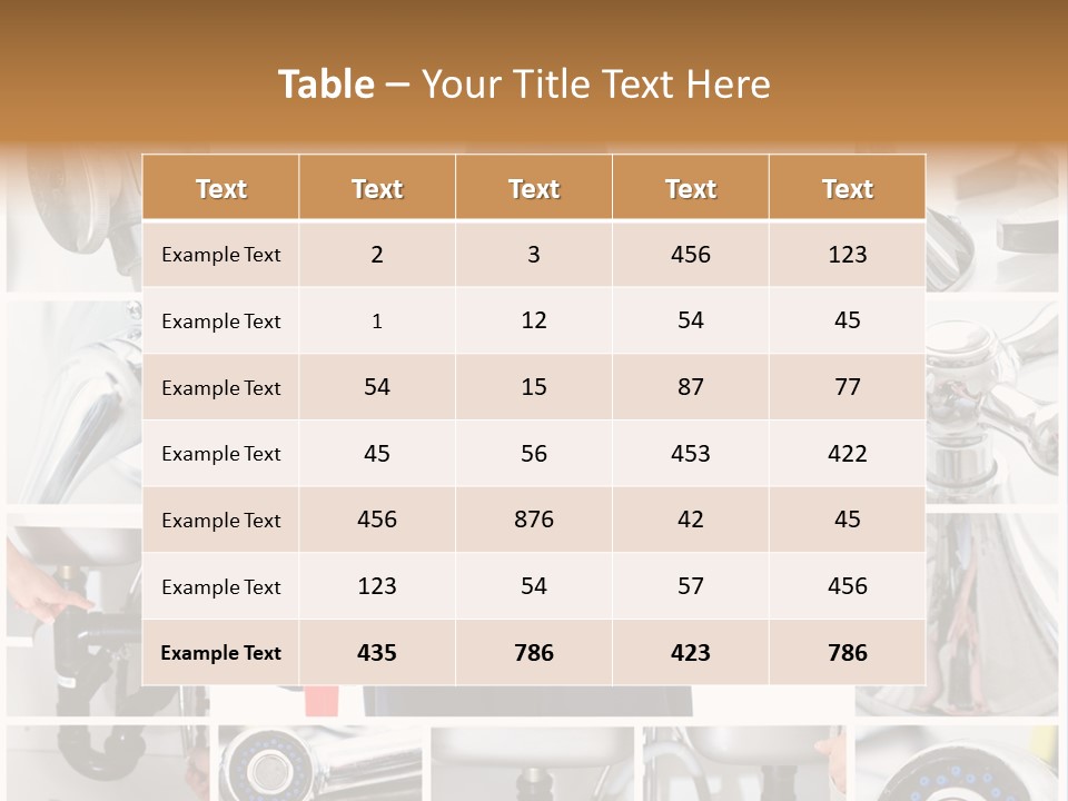 Adjustable Work Plumbing PowerPoint Template