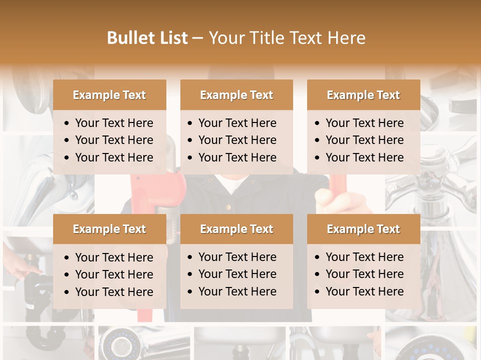 Adjustable Work Plumbing PowerPoint Template