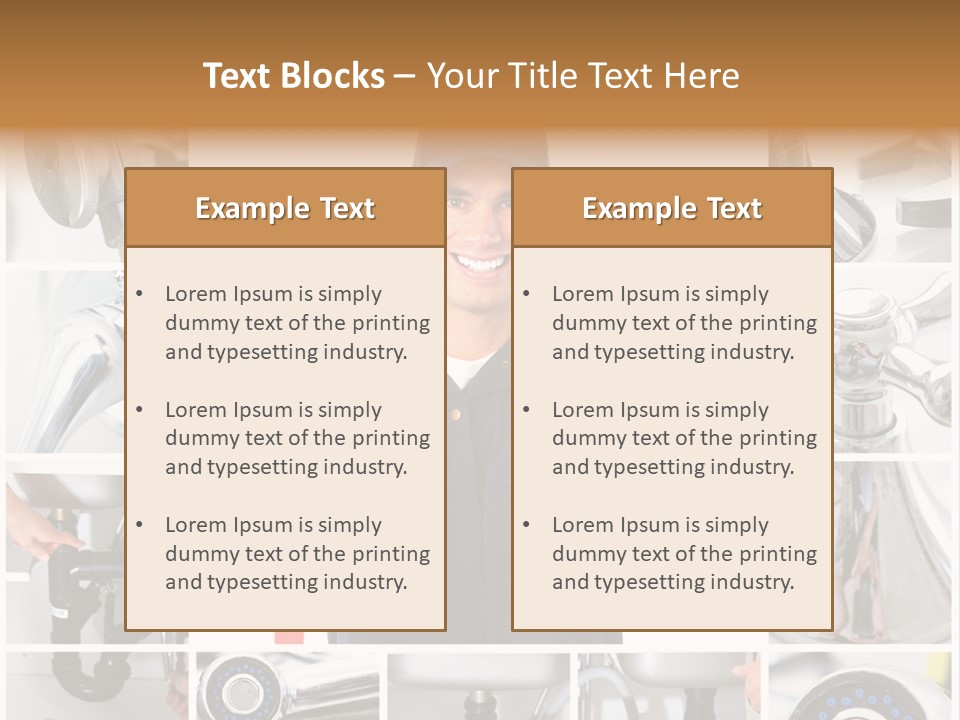 Adjustable Work Plumbing PowerPoint Template