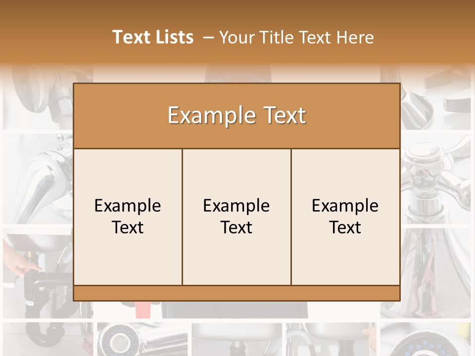 Adjustable Work Plumbing PowerPoint Template