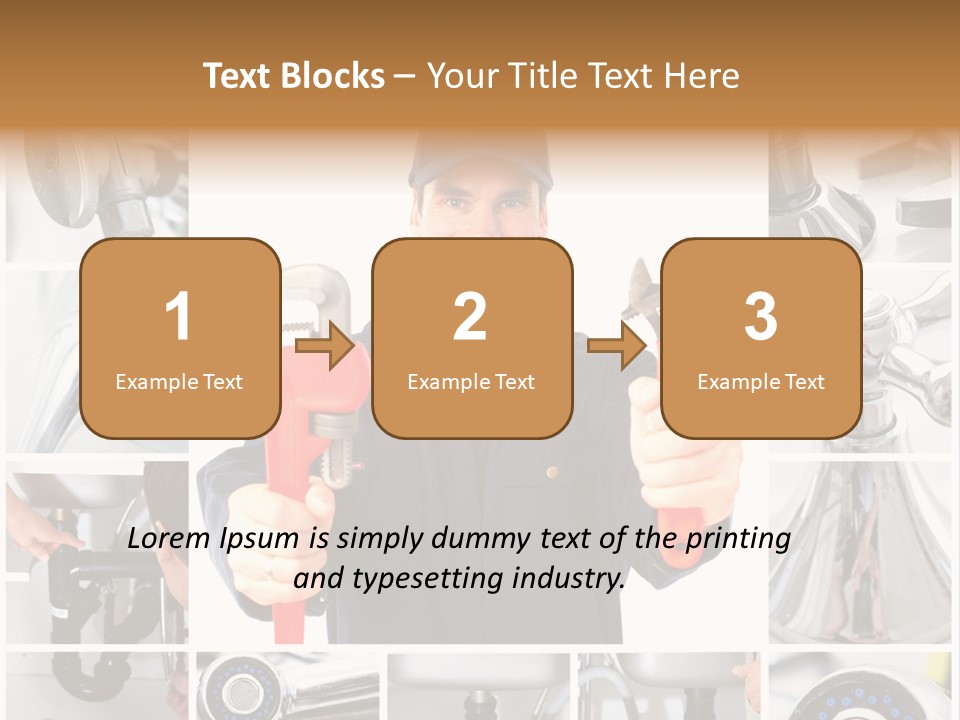 Adjustable Work Plumbing PowerPoint Template
