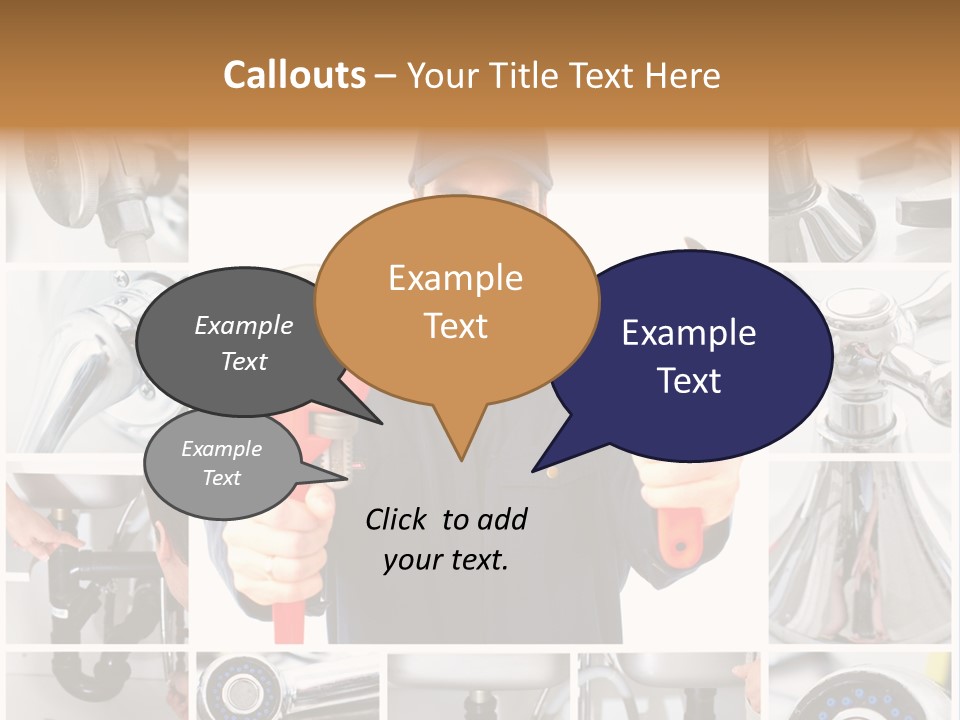 Adjustable Work Plumbing PowerPoint Template