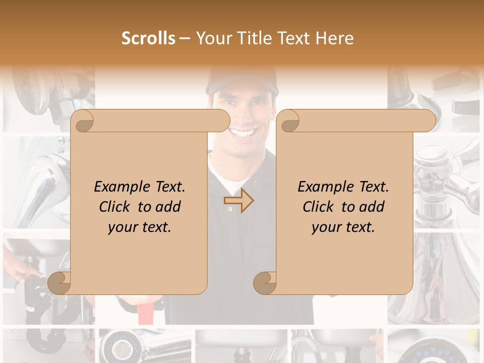 Adjustable Work Plumbing PowerPoint Template