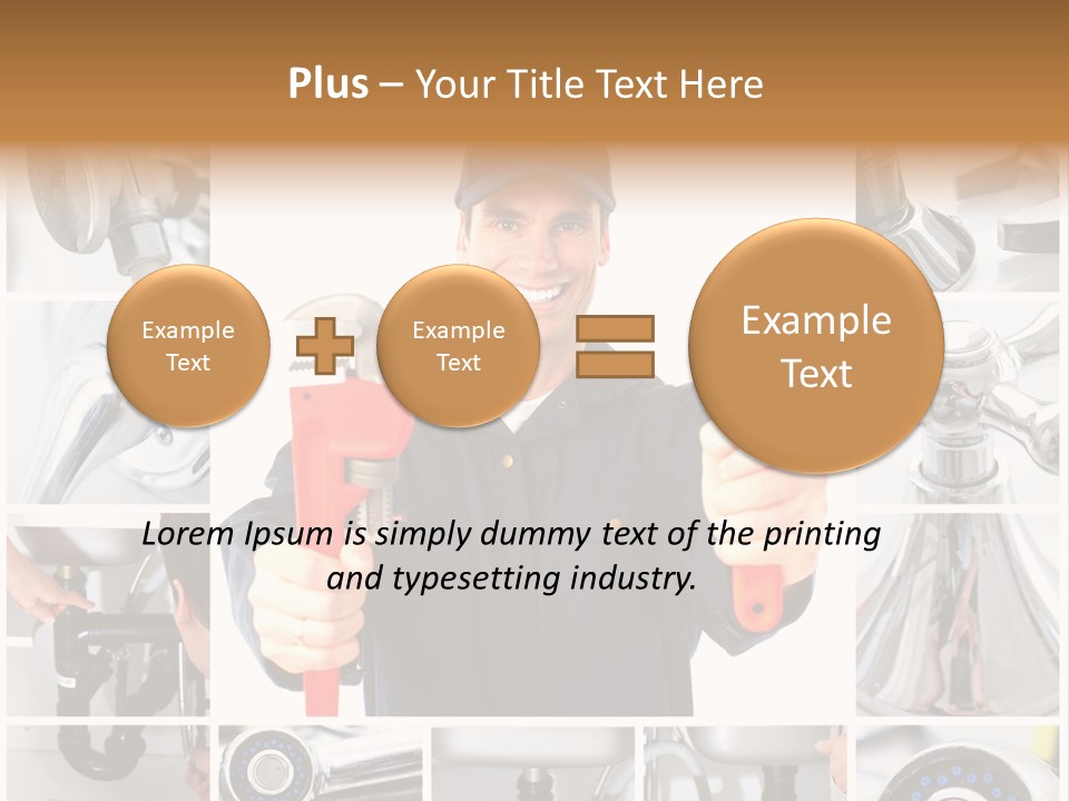 Adjustable Work Plumbing PowerPoint Template