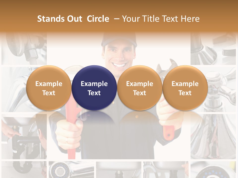 Adjustable Work Plumbing PowerPoint Template