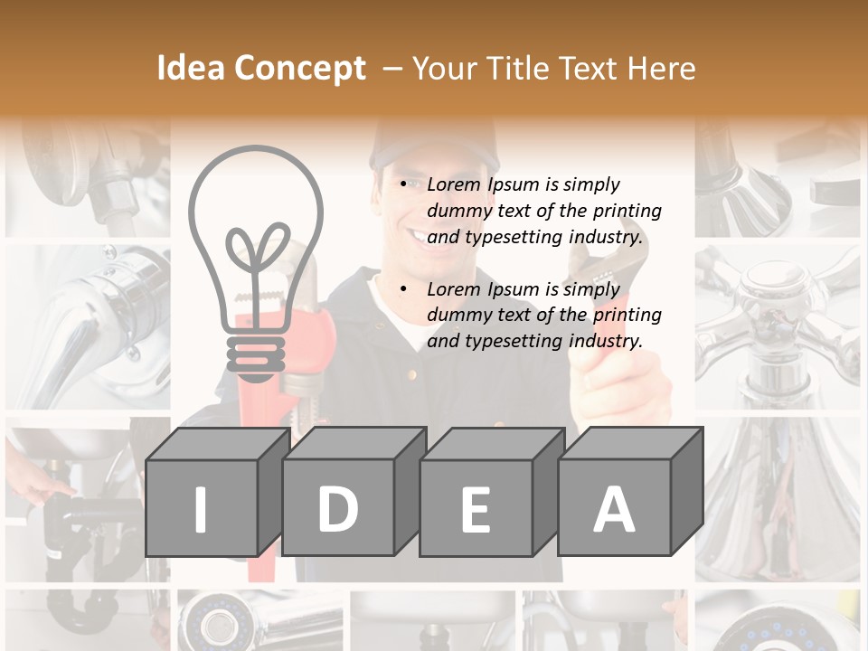 Adjustable Work Plumbing PowerPoint Template