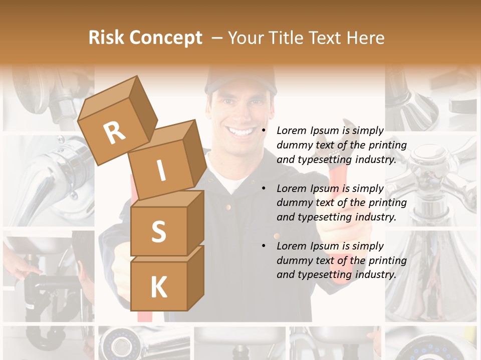 Adjustable Work Plumbing PowerPoint Template