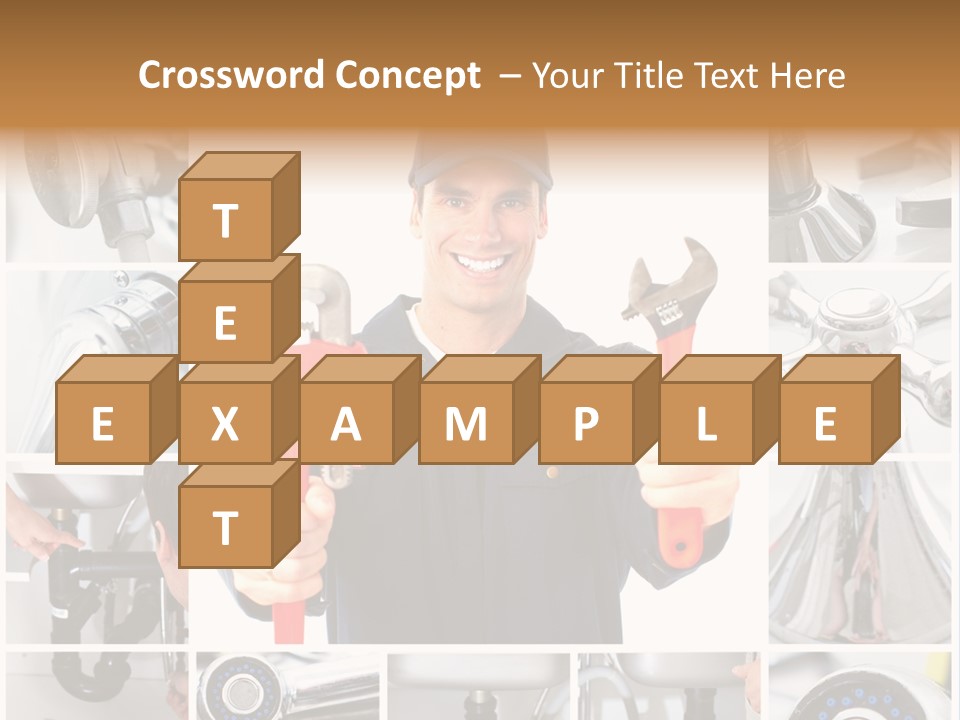 Adjustable Work Plumbing PowerPoint Template