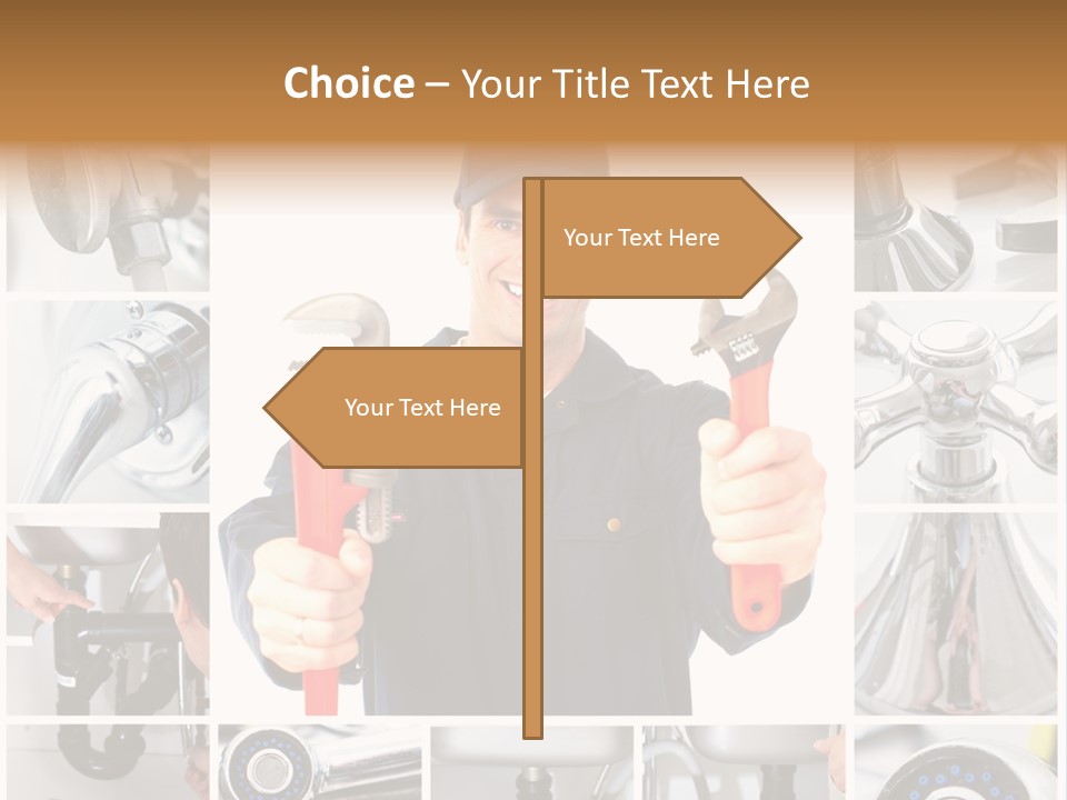 Adjustable Work Plumbing PowerPoint Template