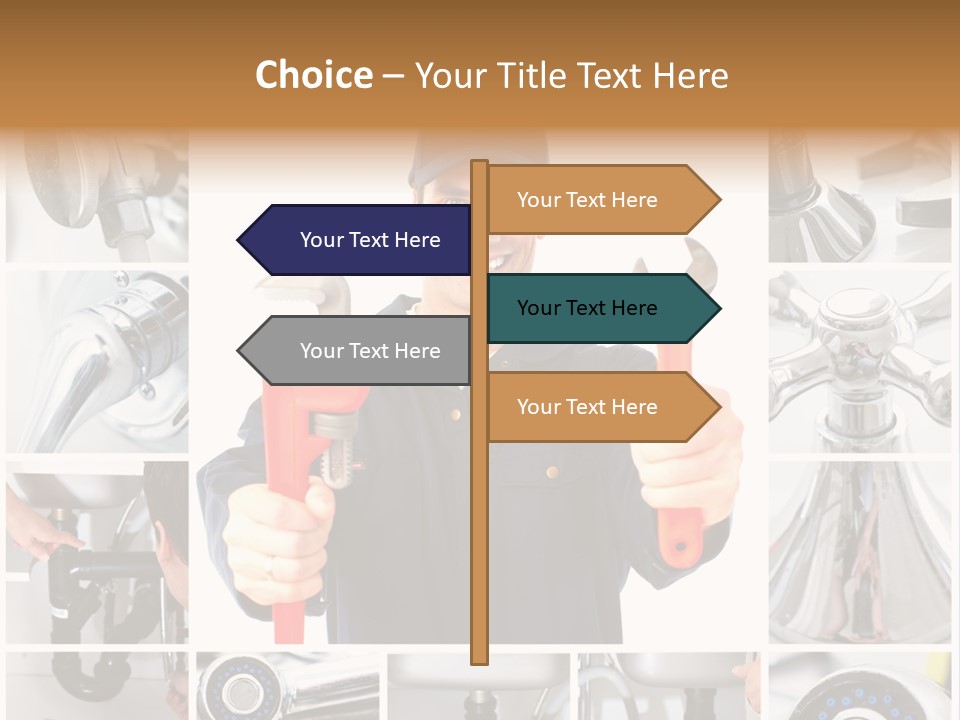 Adjustable Work Plumbing PowerPoint Template