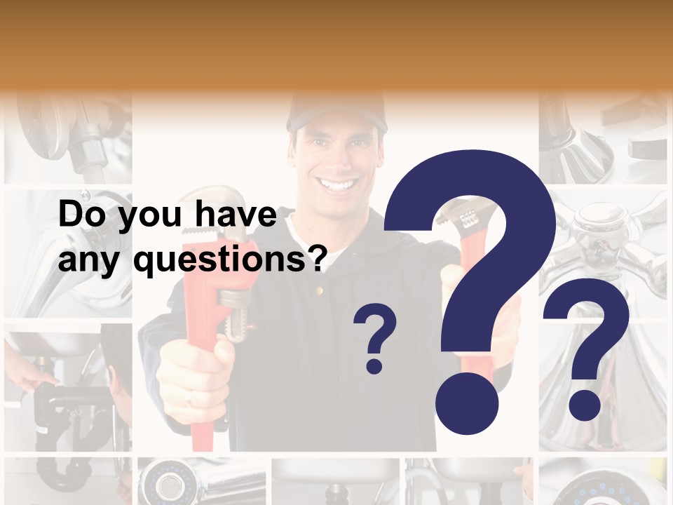 Adjustable Work Plumbing PowerPoint Template