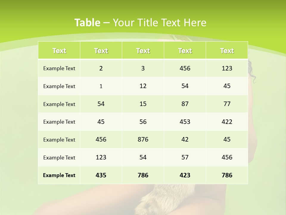 Style Caucasian Furskin PowerPoint Template