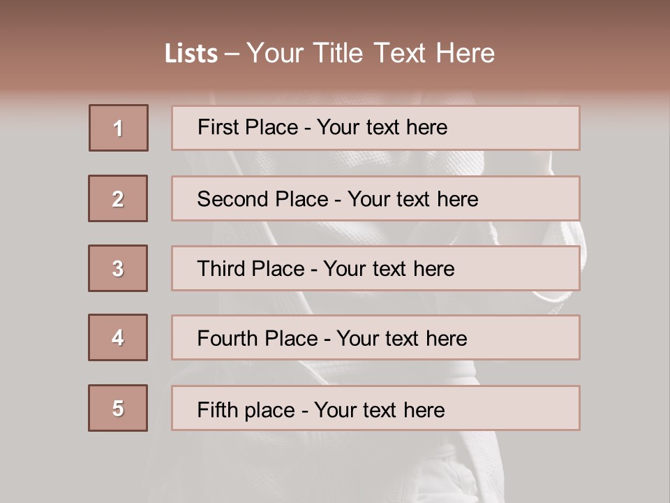 Position White Caucasian PowerPoint Template