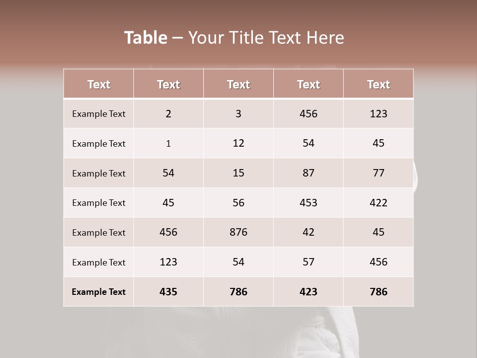 Position White Caucasian PowerPoint Template
