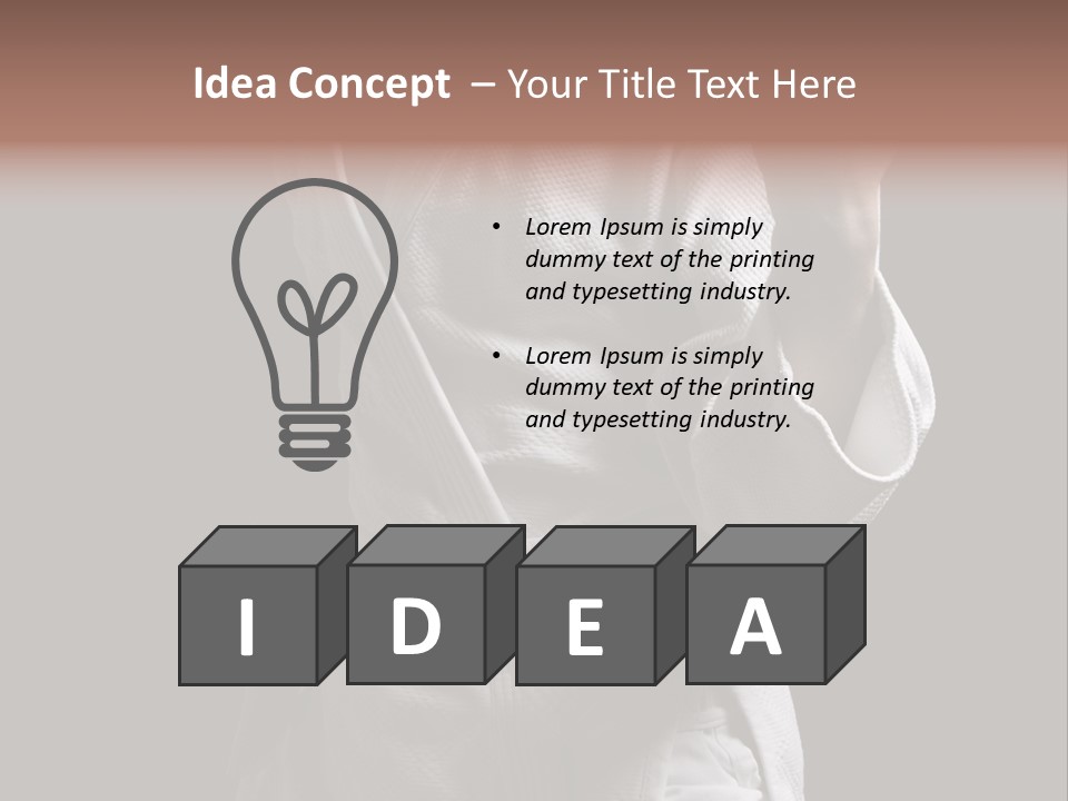 Position White Caucasian PowerPoint Template