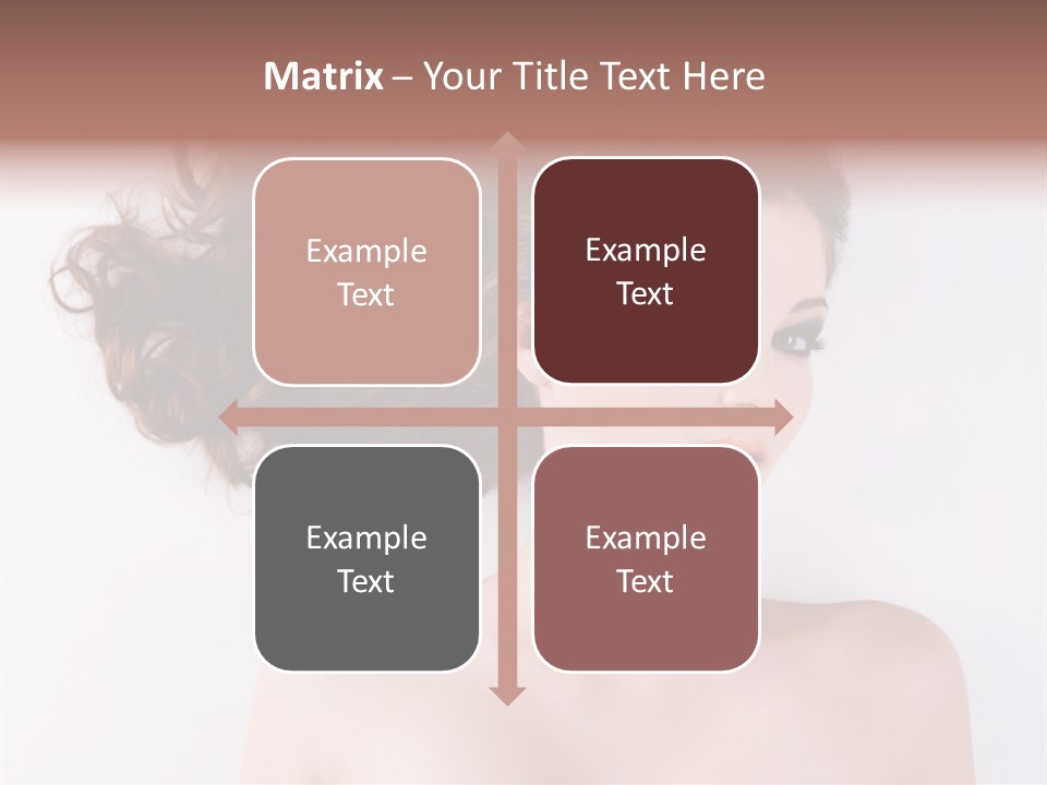 A Woman With Long Hair In A Ponytail PowerPoint Template