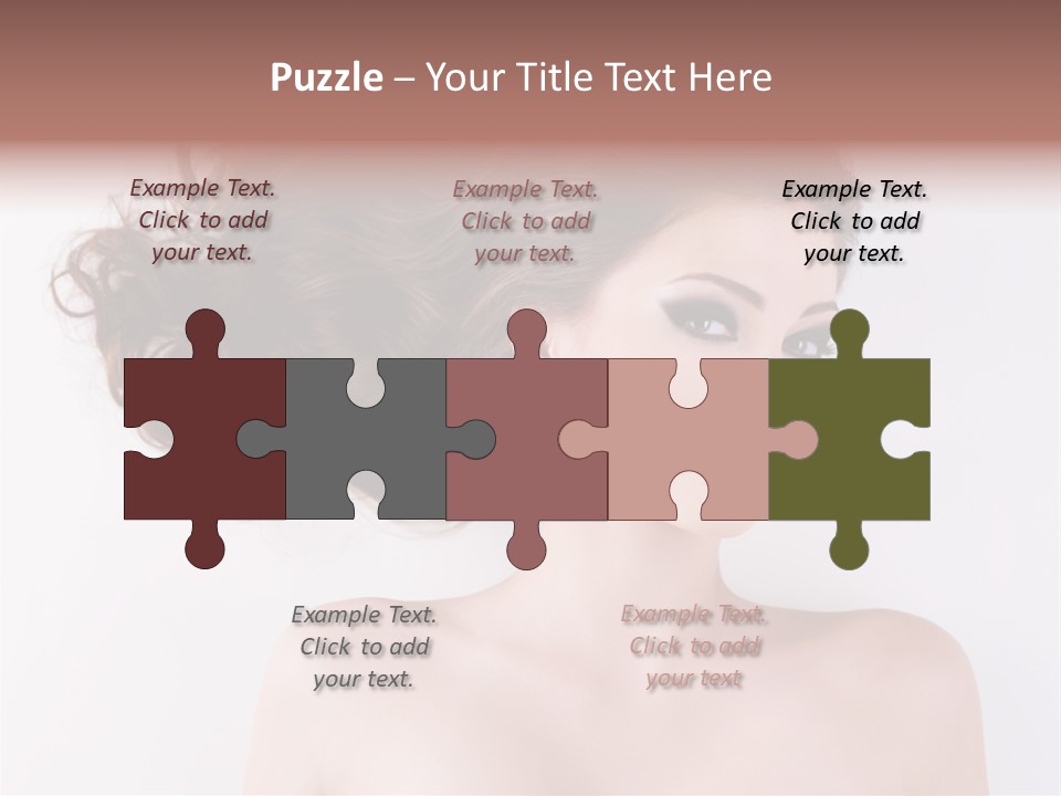 A Woman With Long Hair In A Ponytail PowerPoint Template