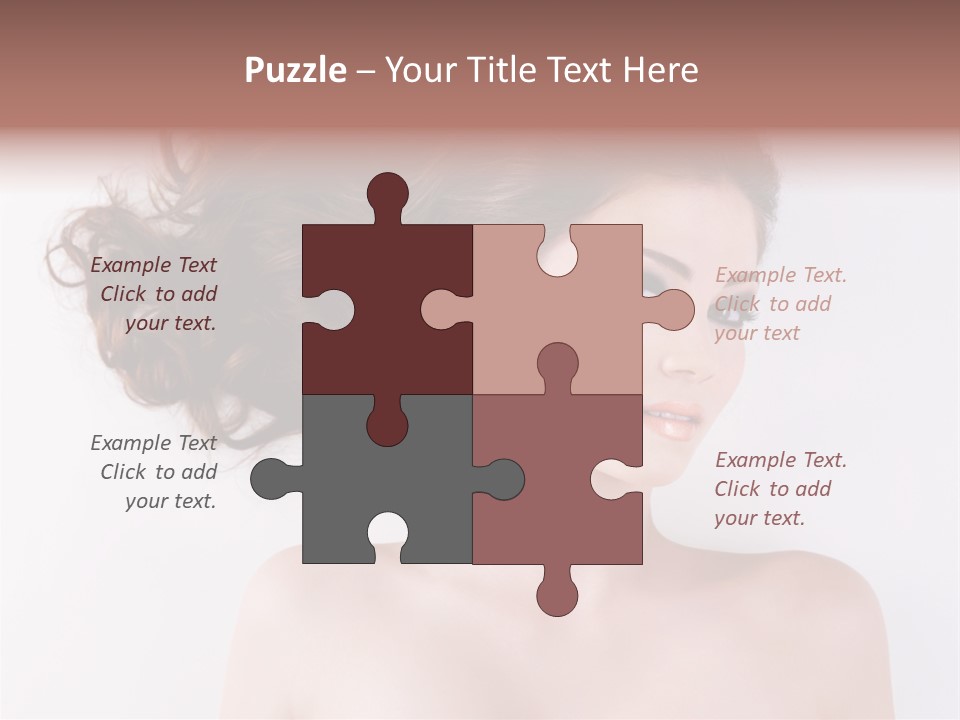 A Woman With Long Hair In A Ponytail PowerPoint Template