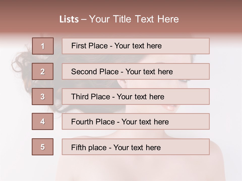 A Woman With Long Hair In A Ponytail PowerPoint Template