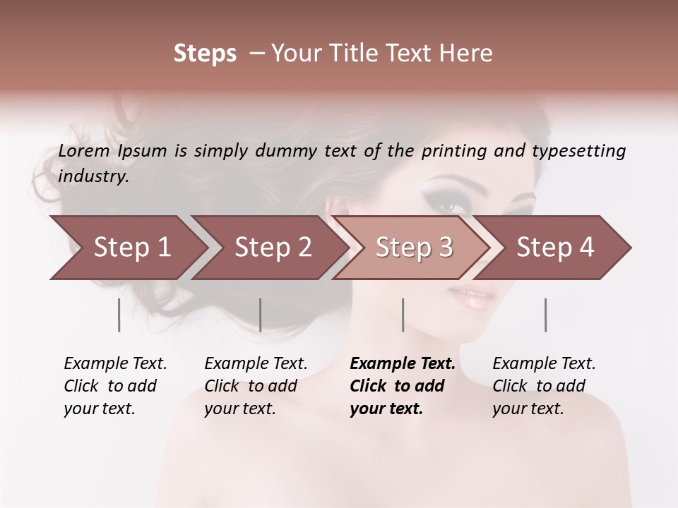 A Woman With Long Hair In A Ponytail PowerPoint Template