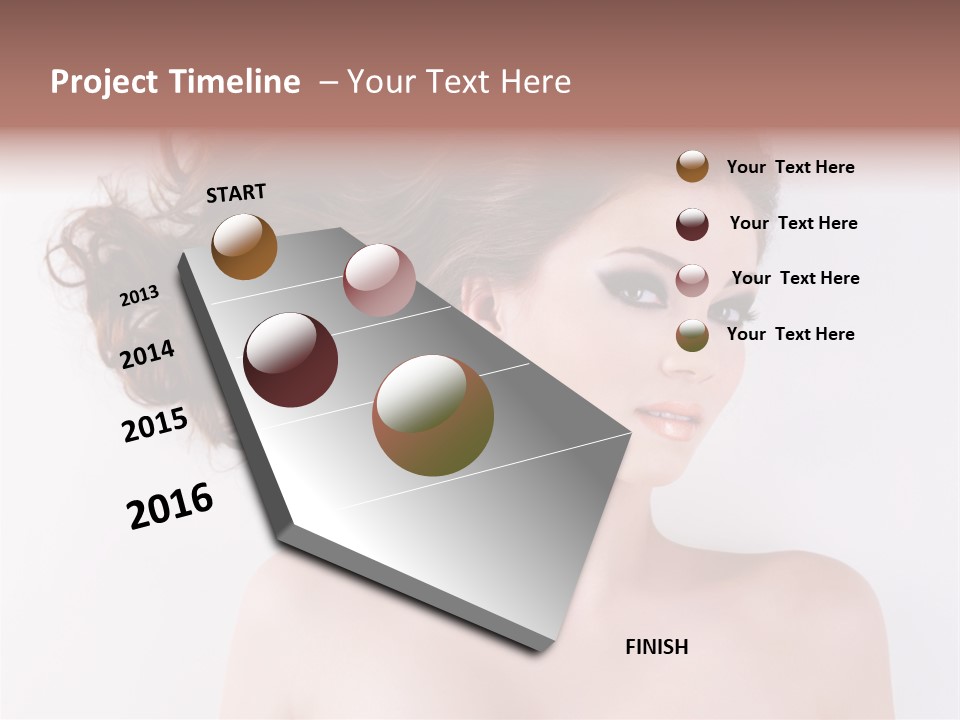 A Woman With Long Hair In A Ponytail PowerPoint Template