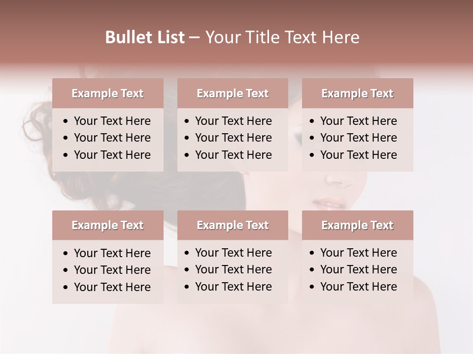 A Woman With Long Hair In A Ponytail PowerPoint Template