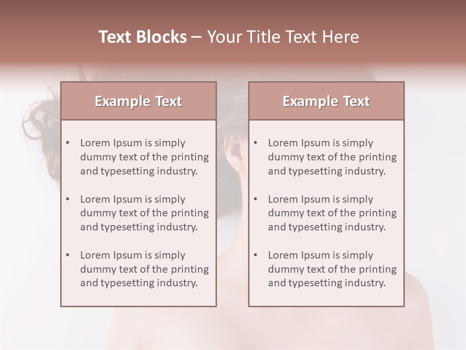 A Woman With Long Hair In A Ponytail PowerPoint Template