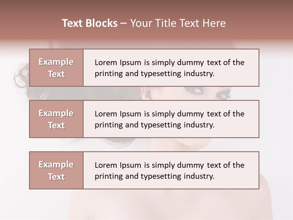 A Woman With Long Hair In A Ponytail PowerPoint Template