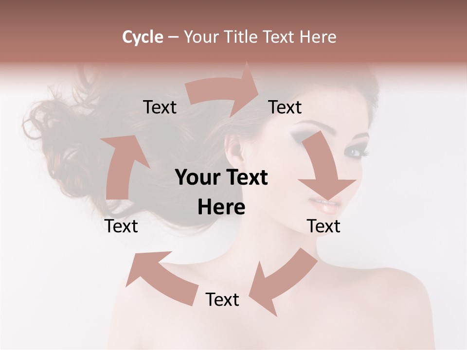 A Woman With Long Hair In A Ponytail PowerPoint Template