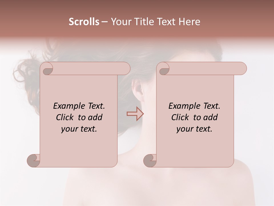 A Woman With Long Hair In A Ponytail PowerPoint Template