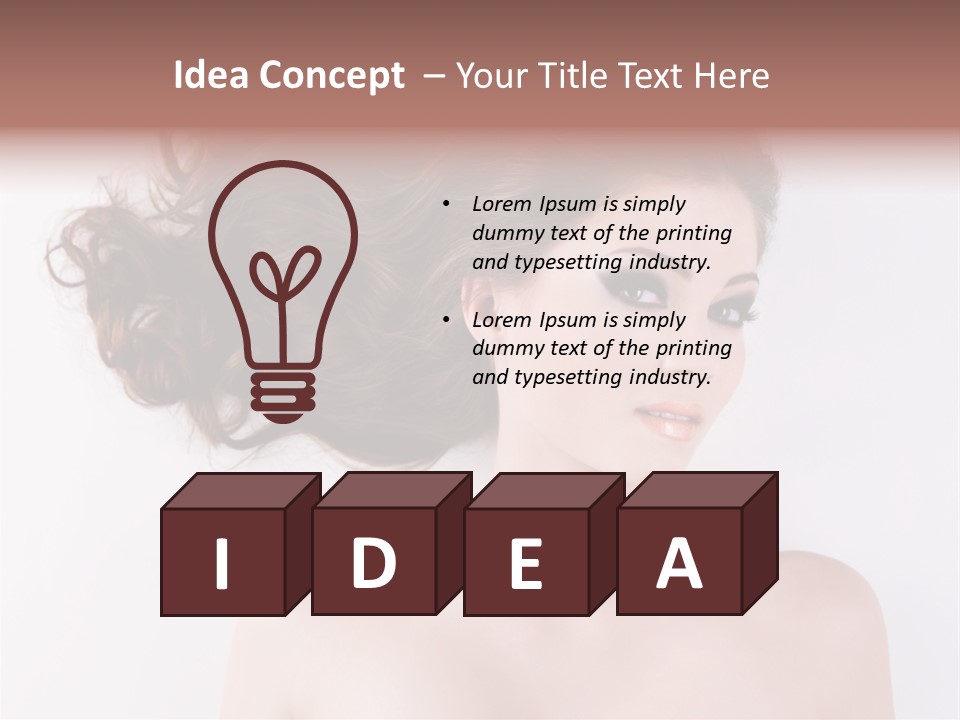 A Woman With Long Hair In A Ponytail PowerPoint Template